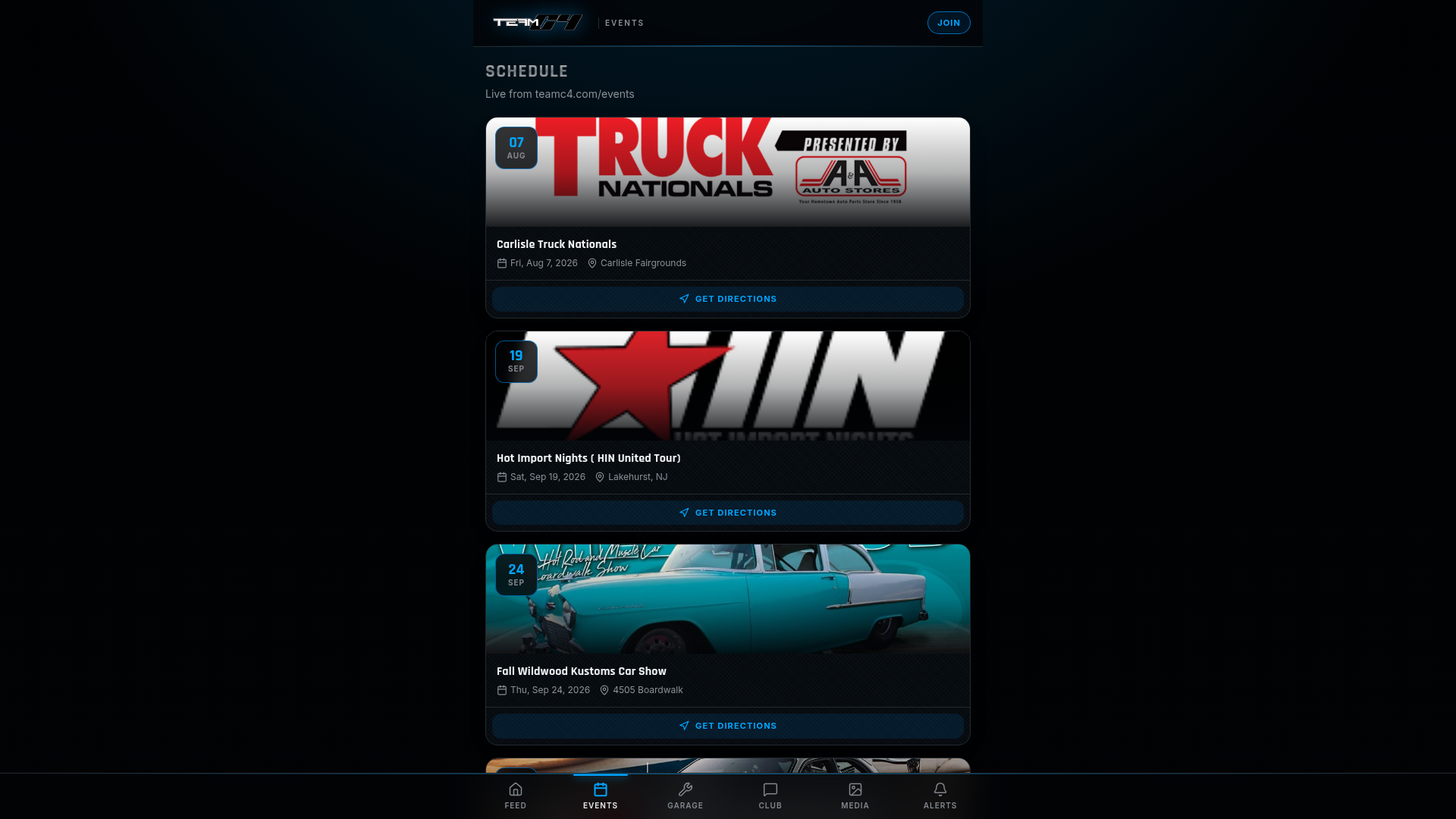 TeamC4 — Events